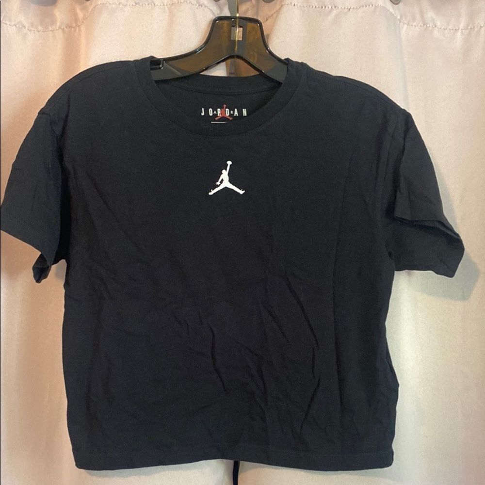 Jordan Black Short Sleeve Tee with Iconic Logo